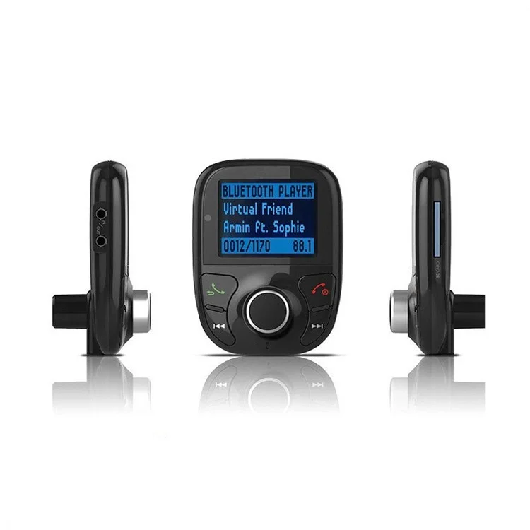 BT002 Bluetooth Car MP3 Audio Player FM Transmitter with Remote Control LCD Screen USB Charger