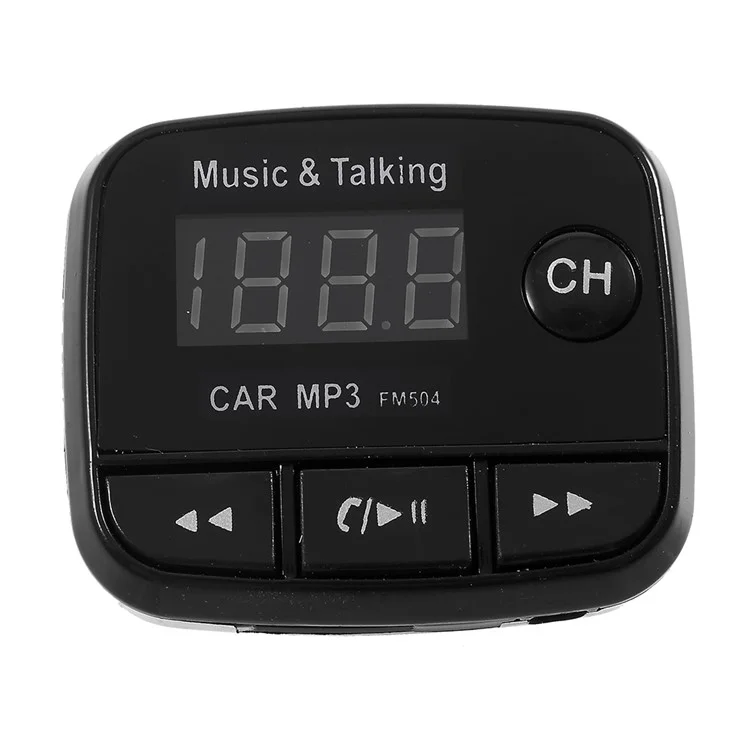 FM504 Wireless Bluetooth FM Transmitter MP3 Player with Mic + Single USB Port Car Charger Kit