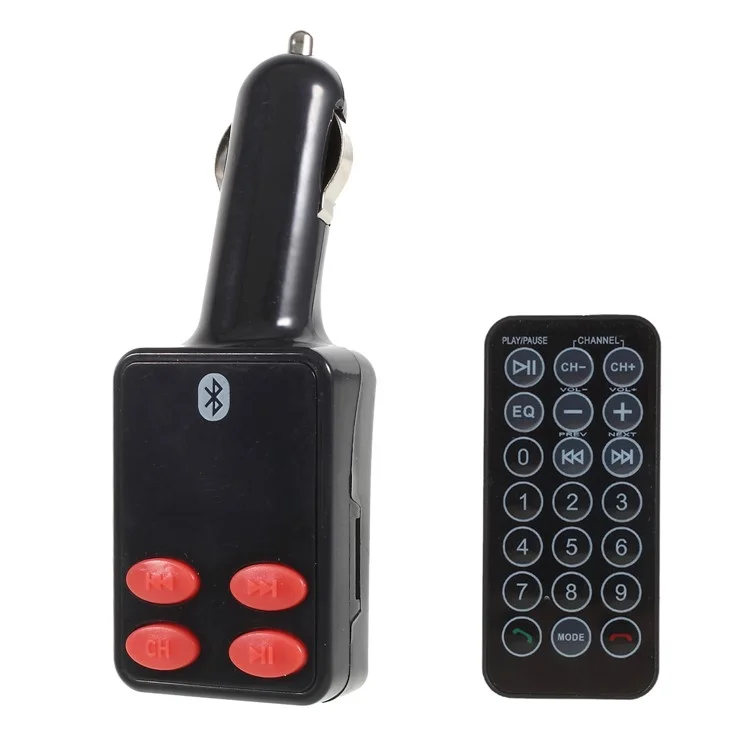 12/24V Car FM Transmitter Bluetooth MP3 Player Single USB Car Charger - Style A