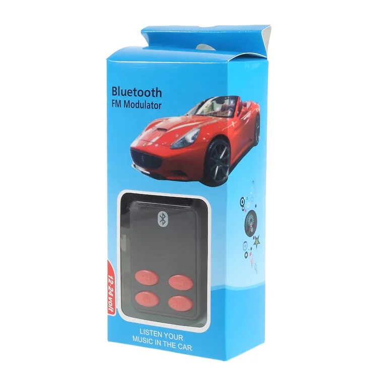 12/24V Car FM Transmitter Bluetooth MP3 Player Single USB Car Charger - Style A