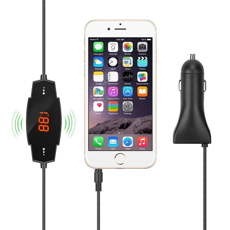 FM23 Car MP3 Music Player FM Radio Transmitter Car Charge with 3.5mm Line-in