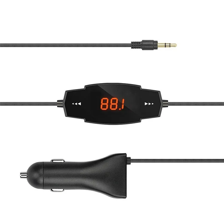 FM23 Car MP3 Music Player FM Radio Transmitter Car Charge with 3.5mm Line-in