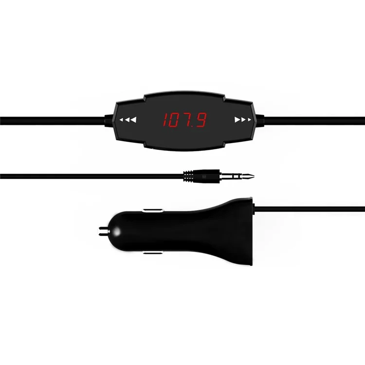 FM23 Car MP3 Music Player FM Radio Transmitter Car Charge with 3.5mm Line-in
