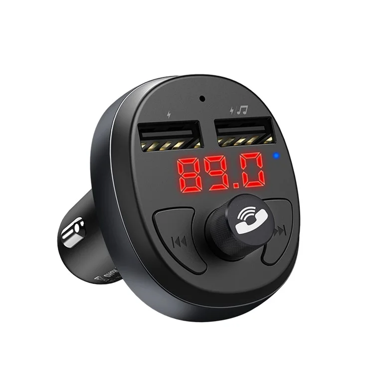 Chargeur de voiture USB double HOCO E41 avec émetteur FM, Bluetooth, Aux, lecteur audio MP3