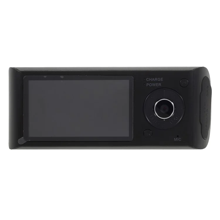 R300 Dual Lens Camera Car DVR with GPS and G-Sensor 2.7" TFT LCD Video Recorder Camcorder - Black