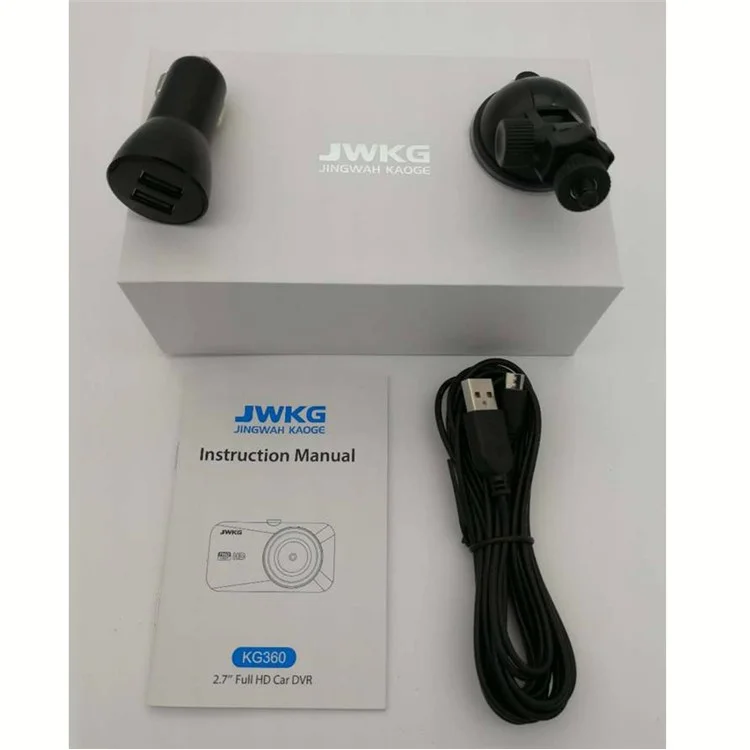 JWKD 2.7-inch HD 1080P Car Camcorder 150° Wide Angle Built-in G-Sensor