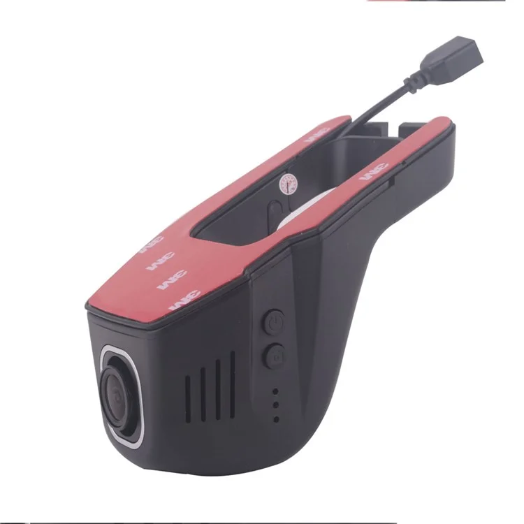 A8-D WiFi Connection No Screen Single Camera Car DVR, Support Parking Detection / G-sensor / Night Vision Etc