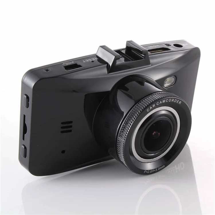 H100 Car DVR 2.7" 1080P Full HD Camcorder with Night Vision 24-Hour Parking Detection - Black