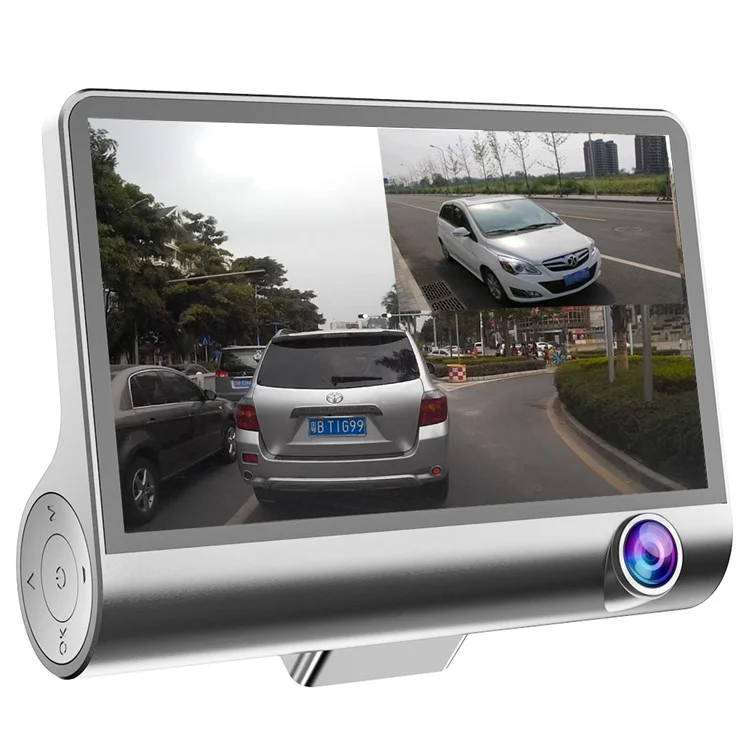 T2 4.0" Dash Cam Car DVR Camera Full HD 1080P Front Camera + Rear view Camera + Inside Camera Three Cameras