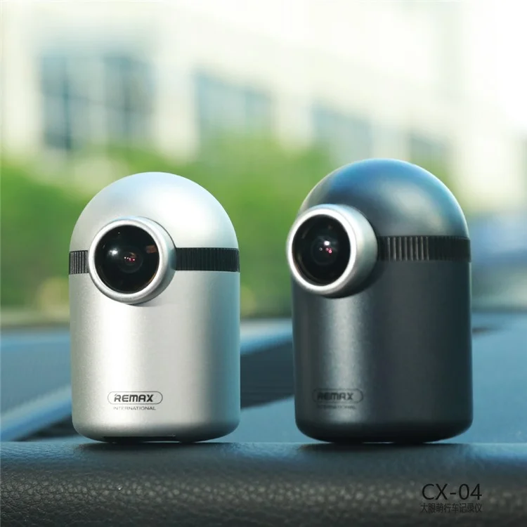 REMAX CX-04 Cutie Car Recorder FHD 1080P 156° Wide Angle Night Vision APP Control Car Dash Cam - Tarnish