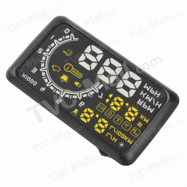 W02 5,5 -zoll -hud -projektor Head Up Display Car OBD2 Auto -pc -fahrdaten Tachometer Diagnosewerkzeug/schicht Erinnerung/übergeschwindigkeitsalarm/wassertemperaturalarm/spannung Alarm