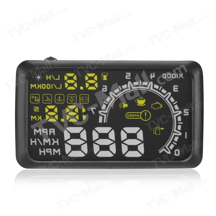 W02 5,5 -zoll -hud -projektor Head Up Display Car OBD2 Auto -pc -fahrdaten Tachometer Diagnosewerkzeug/schicht Erinnerung/übergeschwindigkeitsalarm/wassertemperaturalarm/spannung Alarm