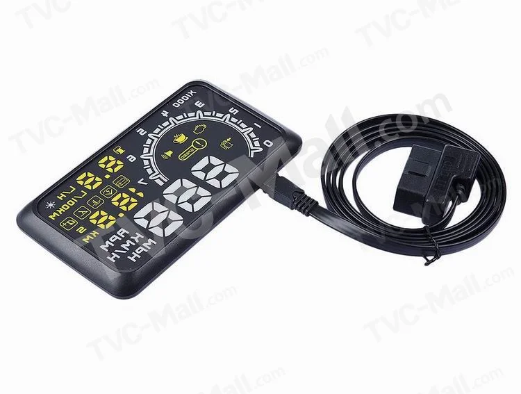 W02 5,5 -zoll -hud -projektor Head Up Display Car OBD2 Auto -pc -fahrdaten Tachometer Diagnosewerkzeug/schicht Erinnerung/übergeschwindigkeitsalarm/wassertemperaturalarm/spannung Alarm