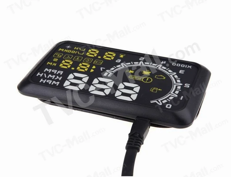 W02 5,5 -zoll -hud -projektor Head Up Display Car OBD2 Auto -pc -fahrdaten Tachometer Diagnosewerkzeug/schicht Erinnerung/übergeschwindigkeitsalarm/wassertemperaturalarm/spannung Alarm