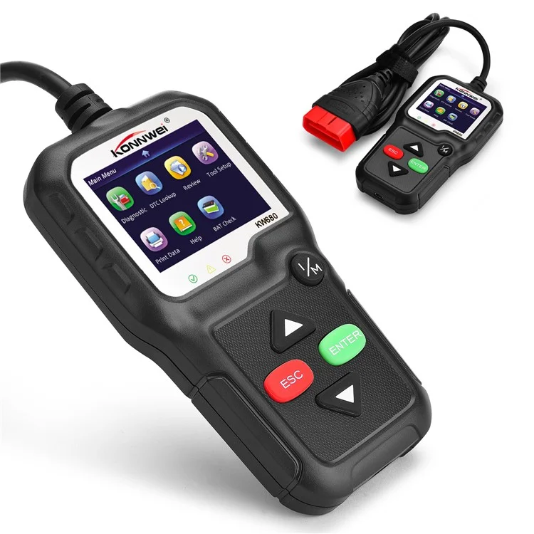 Konnwei KW680 Obdii / Eobd Scanner OBD2 Cod Code Lecteur - le Noir