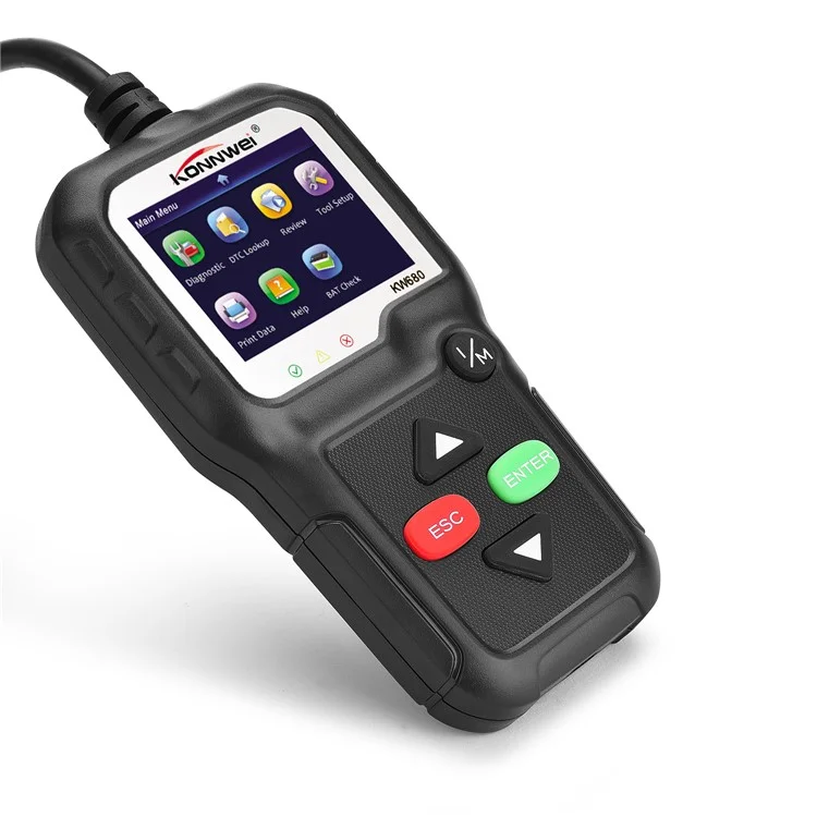 Konnwei KW680 Obdii / Eobd Scanner OBD2 Cod Code Lecteur - le Noir