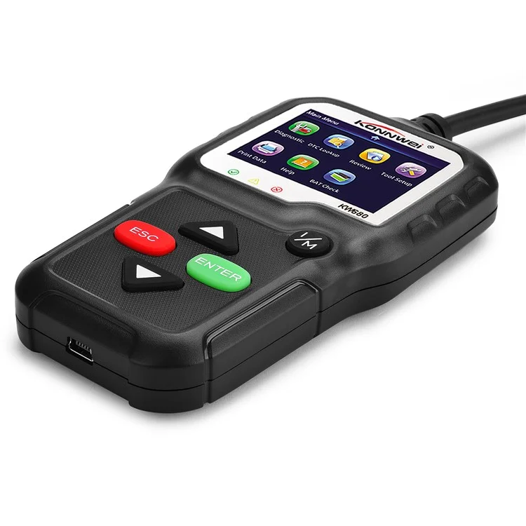 Konnwei KW680 OBDII/EOBD Eobd OBD2 Can Bus Code Reader - Negro