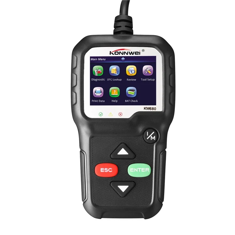 Konnwei KW680 OBDII/EOBD -scanner OBD2 CAN CAN Code Leser - Schwarz