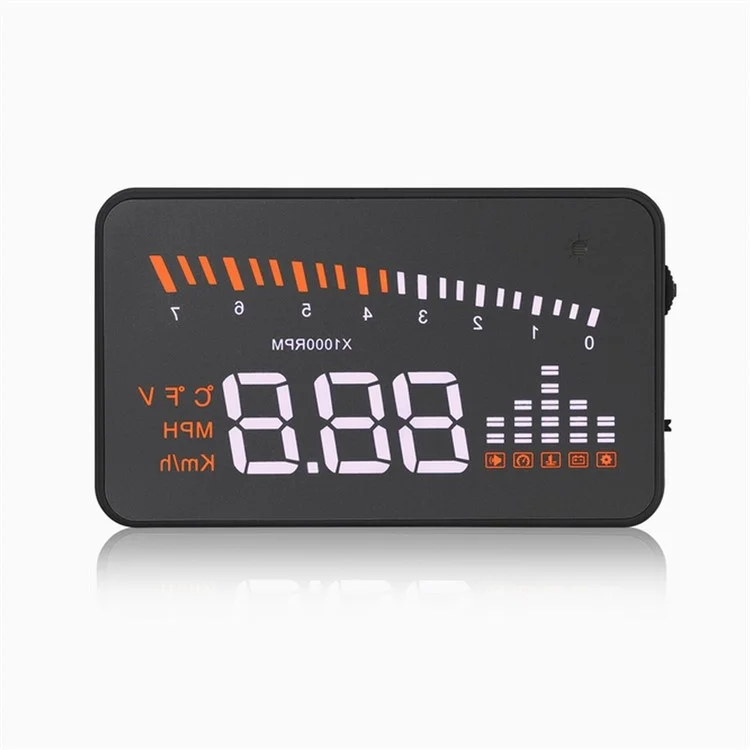X5 3,0 Polegadas Automáticas OBD II Universal Car HUD Fuel Icon Head Up Tela LED LED Tela