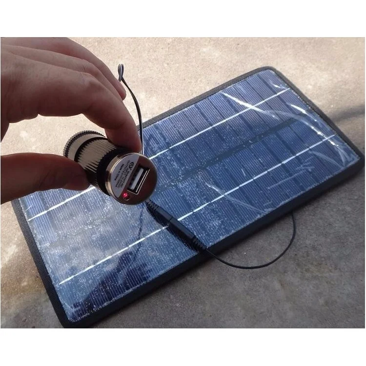 12V 8.5W Portable Monocrystal Silicon Solar Cell Charger Car Boat Vehicle Battery Charger