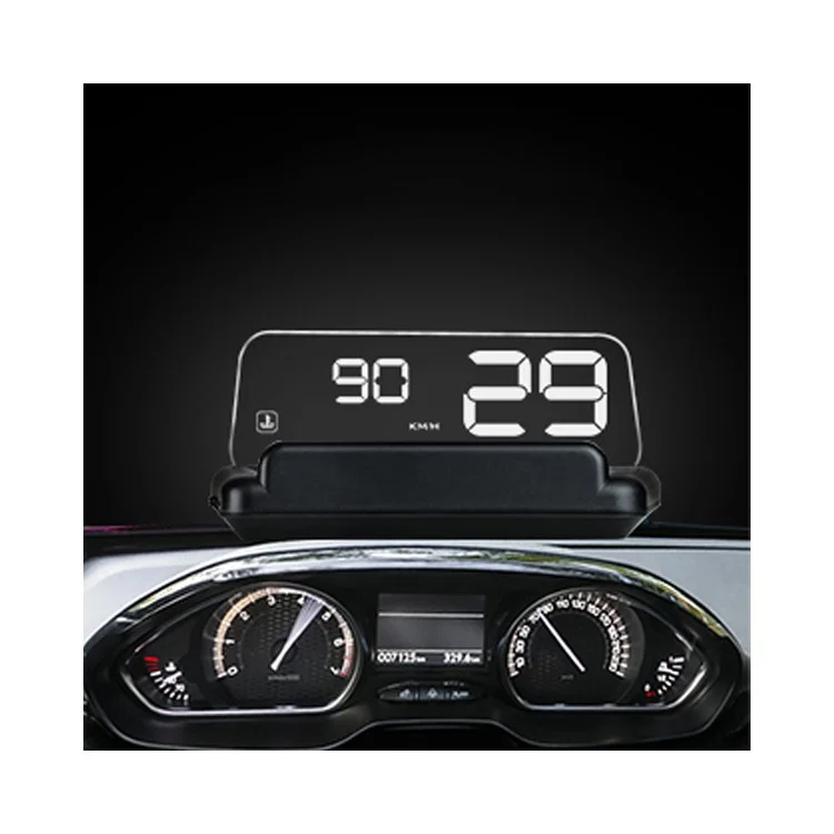 C500 Car HUD Head-Up Display Car Speedometer with Adjustable Reflection Board - White