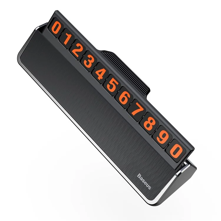 BASEUS Temporary Parking Card Phone Number Card Plate Car Sticker - Dark Grey