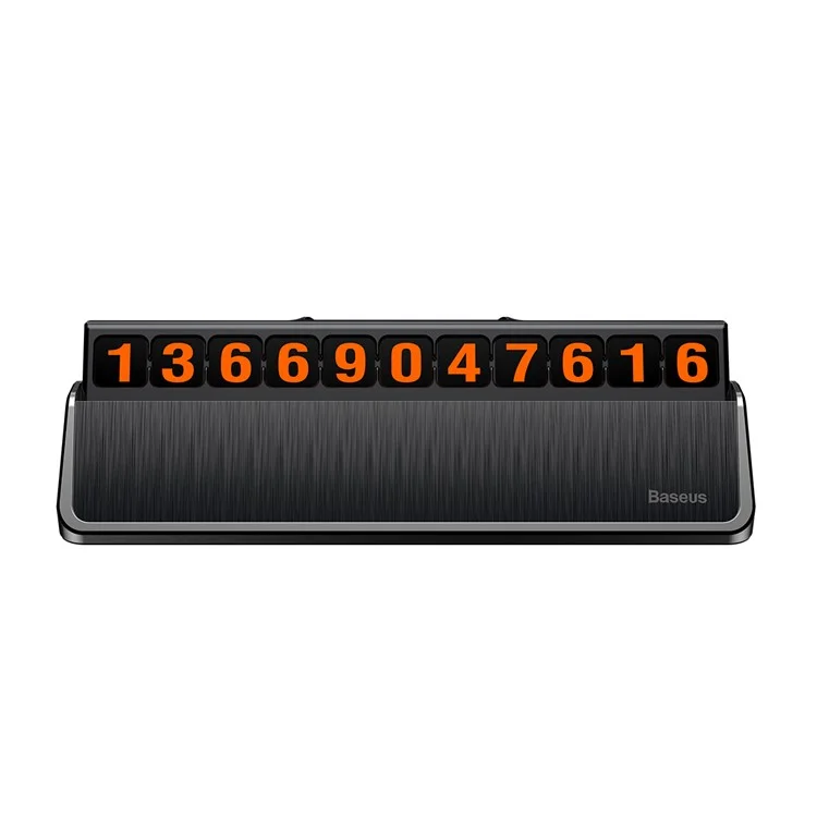 BASEUS Temporary Parking Card Phone Number Card Plate Car Sticker - Dark Grey