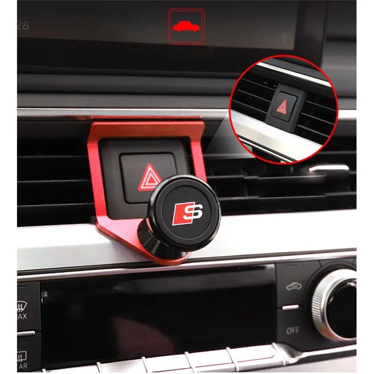 Montaje de Salida de Aire de Automóviles de 360 ​​grados de 360 ​​grados Para Audi A4L/A5 - Rojo