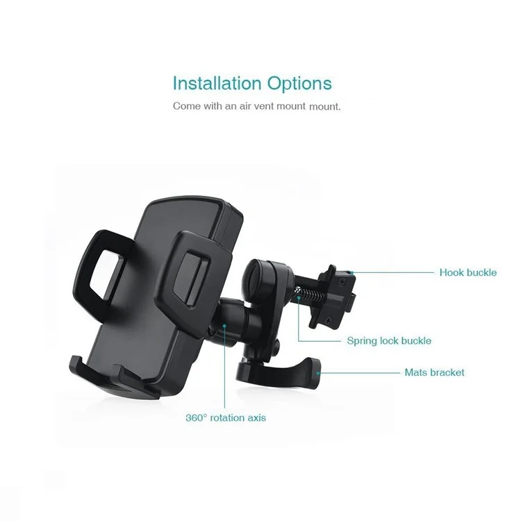 Car Air Vent Mount Fast Wireless Charger Qi Wireless Charging Stand for iPhone X/8/8 Plus