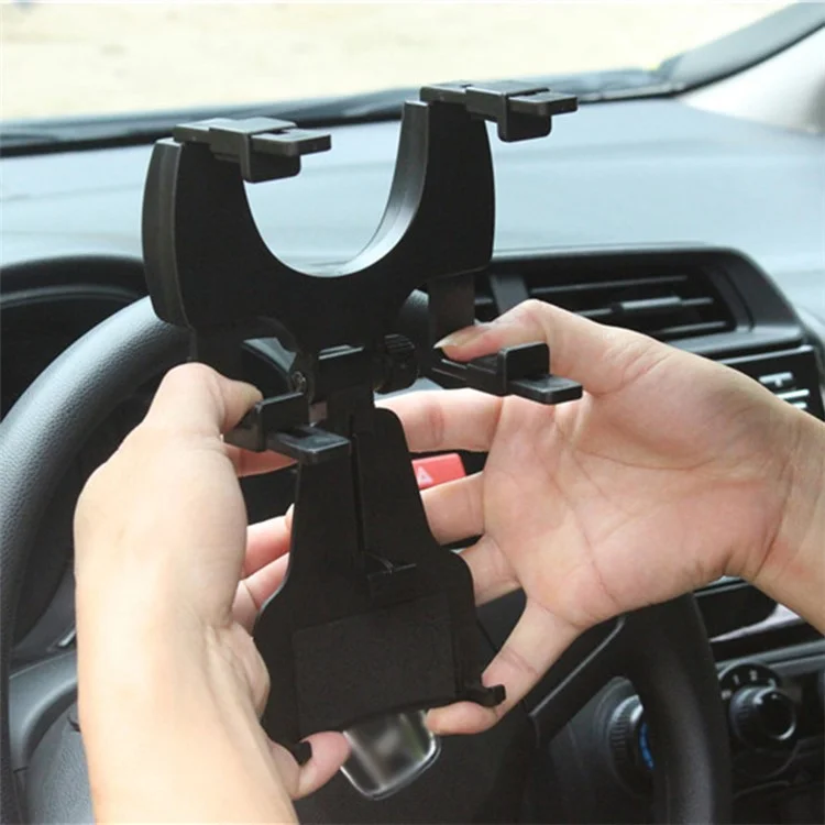 Universal Auto Rearview Mirror Tip Holder Mount A 360 Gradi Per IPhone Samsung Huawei Smartphone GPS