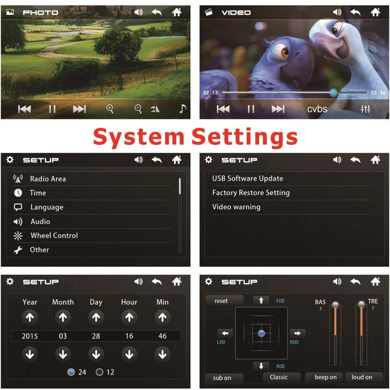 2-DIN 7-Zoll Touchscreen Bluetooth-fähiger Auto-MP5-Player, unterstützt Rückfahrkamera / UKW-Radio