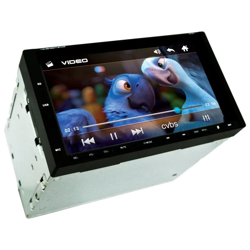 2-DIN 7-Zoll Touchscreen Bluetooth-fähiger Auto-MP5-Player, unterstützt Rückfahrkamera / UKW-Radio