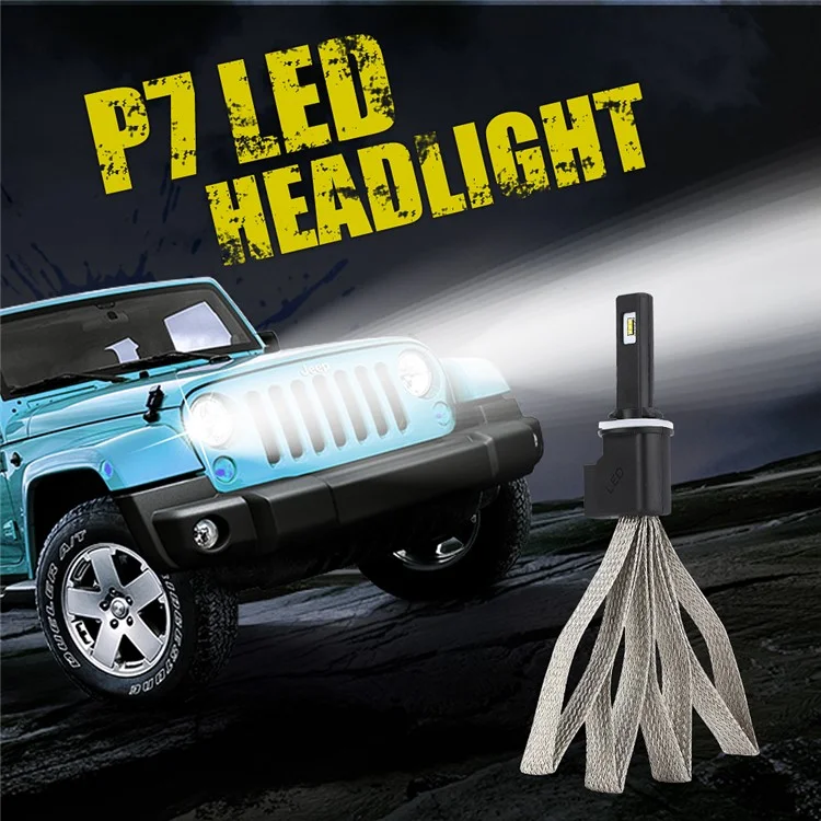 One Pair 881 P7 30W 4800LM 6000K Philips LED Headlight with Cooling Copper Braid (881-6000K-A)