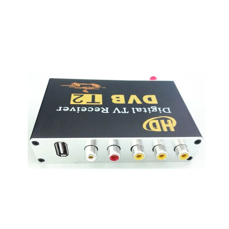 One Tuner Car DVB-T2 HD Digital TV Receiver Support 60KM/H - Black