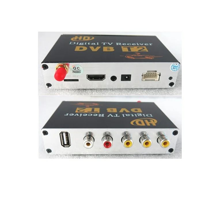 One Tuner Car DVB-T2 HD Digital TV Receiver Support 60KM/H - Black