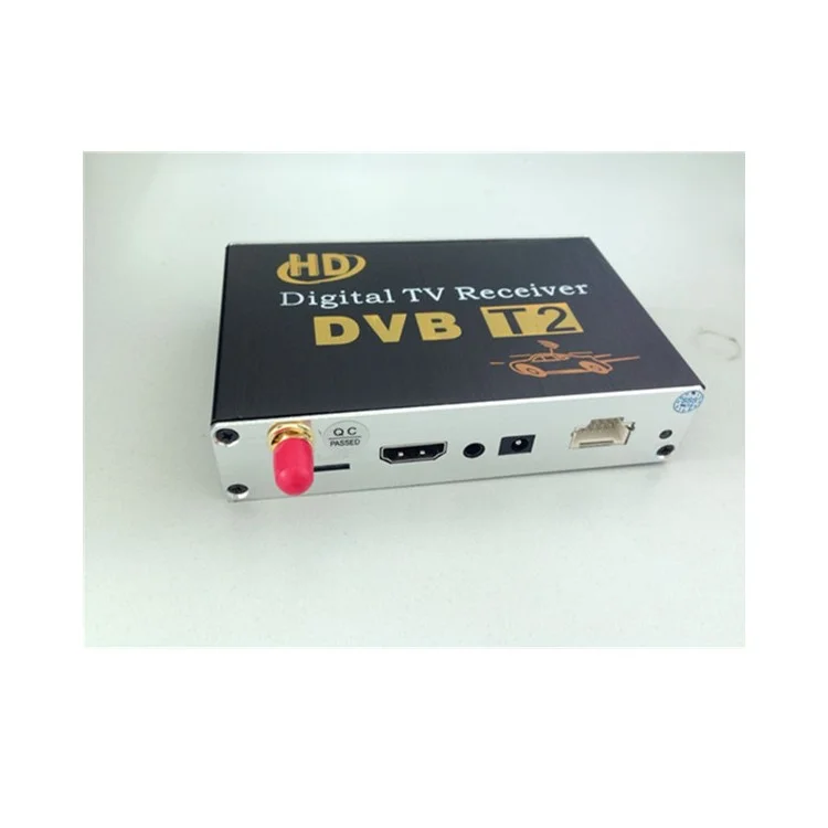 One Tuner Car DVB-T2 HD Digital TV Receiver Support 60KM/H - Black