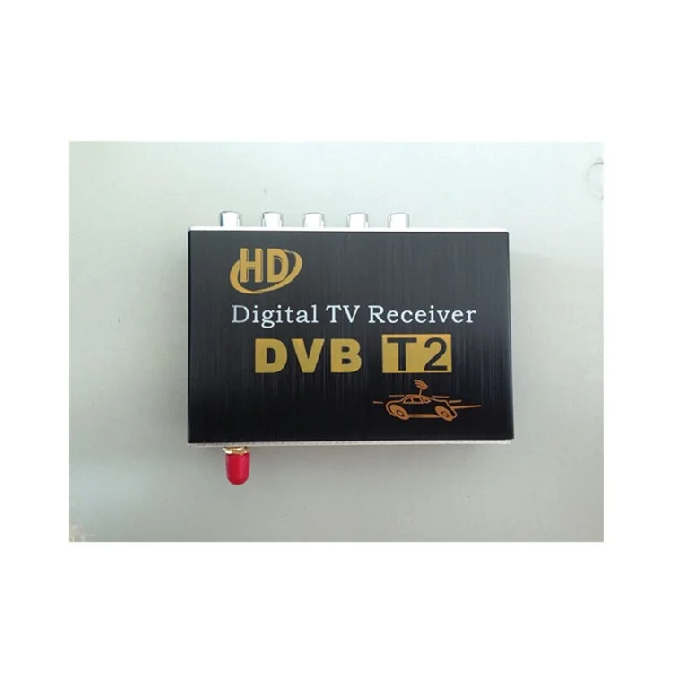 One Tuner Car DVB-T2 HD Digital TV Receiver Support 60KM/H - Black