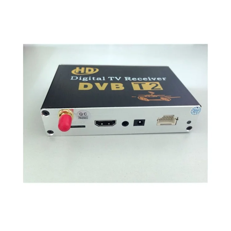 One Tuner Car DVB-T2 HD Digital TV Receiver Support 60KM/H - Black