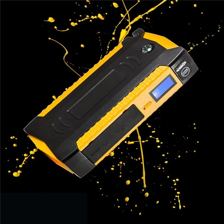 12V 18000mAh Emergency Car Jump Starter USB Phone Power Bank Charger with Flashlight, Campass, Safty Knife - US Plug