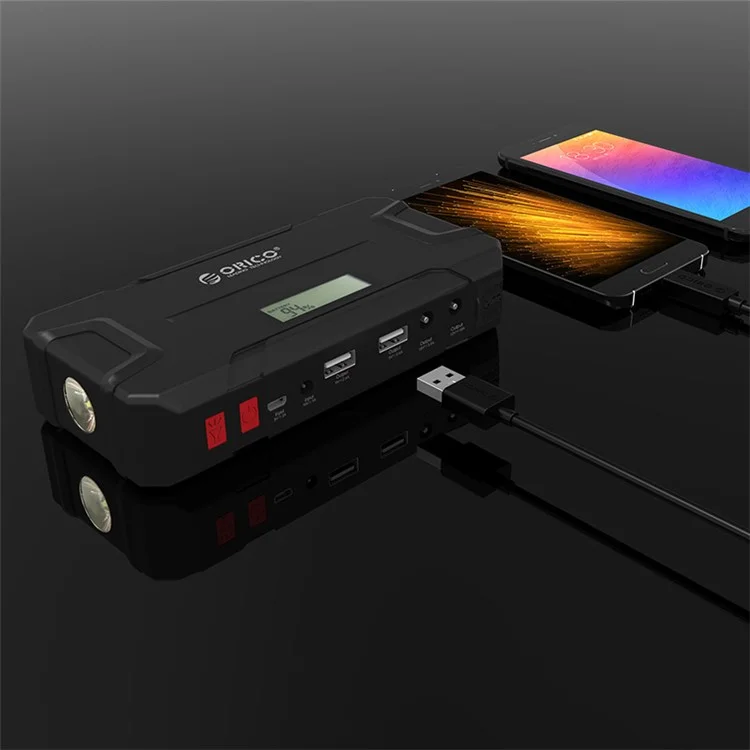 ORICO CS2-BK 12000mAh Car Jump Starter Multi-functional Booster External Mobile / Laptop Battery - Black