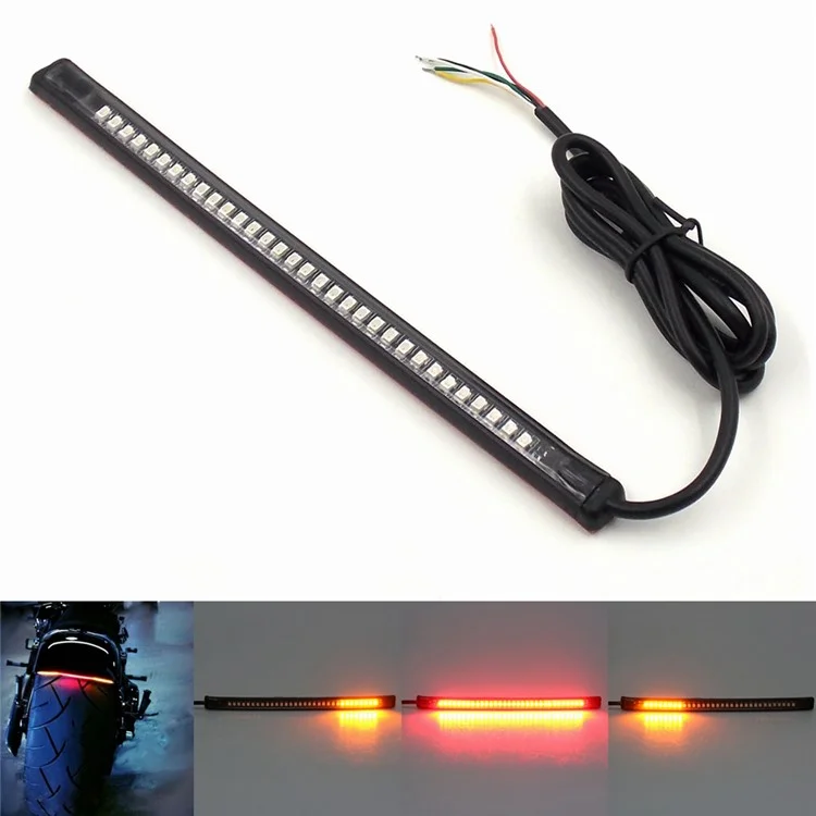 32-SMD Flexible LED Turn Signal Tail Brake License Plate Light Strip for Motorcycle Bike