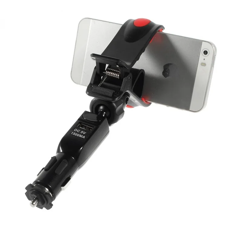 Universal Car Clamp Holder with Car Charger for Samsung HTC Huawei, Width: 35-95mm