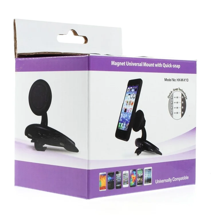 HX-M-X10 Universal Car CD Slot Mount Holder Stand Cradle for iPhone 5s Samsung Galaxy S5 mini G800, Width: 50 - 73mm