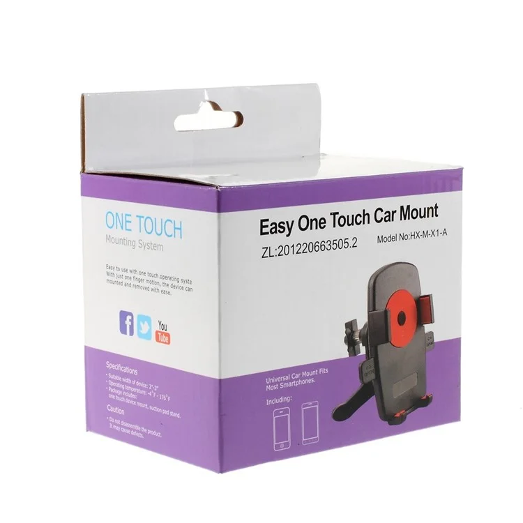 Swivel Ball-head Car Air Vent Mount Holder for iPhone 6 Plus Samsung Galaxy S5, Width: 50-77mm