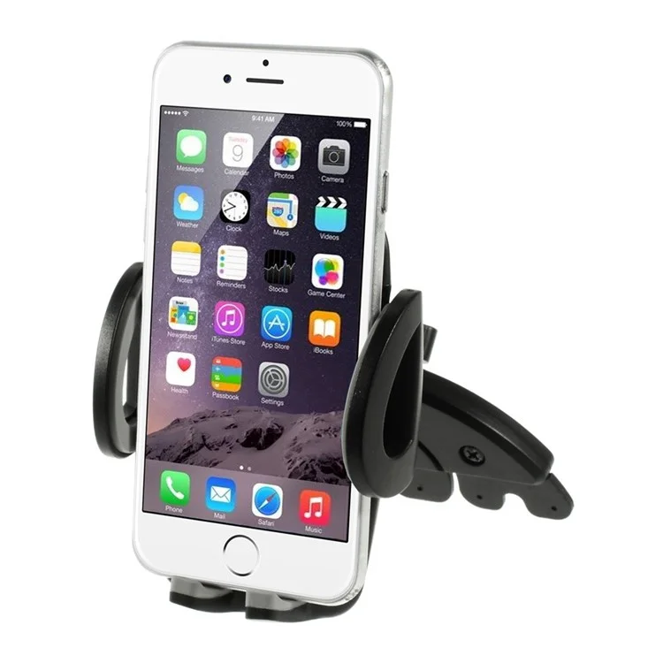 H74C81 360 Degree Rotating Ball Head Car CD Slot Mount Holder for 50-95mm Mobile Phone Tablet