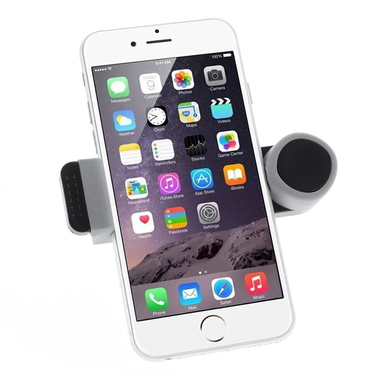 Car Air Vent Mount Holder w/ Rotary Cradle for iPhone, Samsung, HTC, LG, Sony, Width: 52-90mm - Black