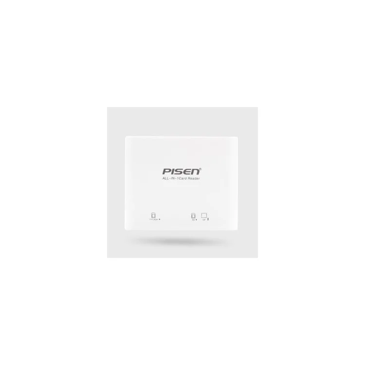 PISEN 3-in-1 USB Memory Card Reader Support SD / CF / TF Card- White