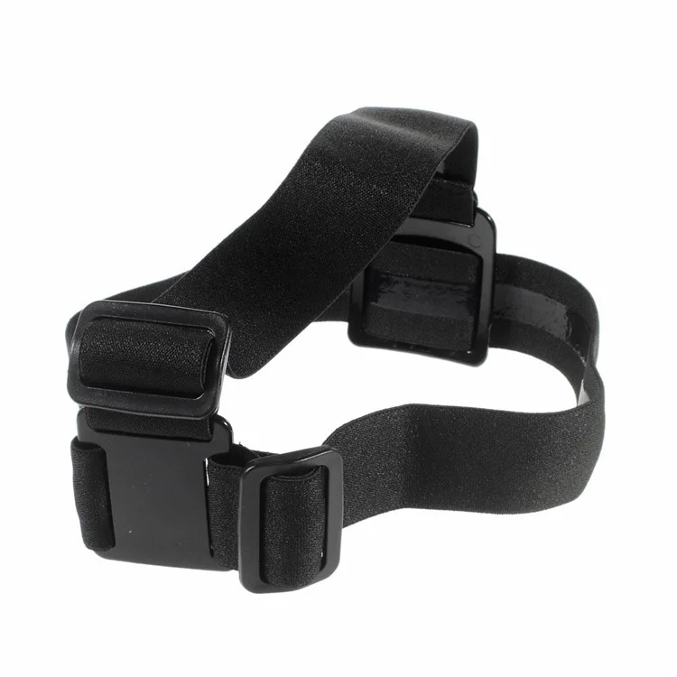 AT-Y02 Black Elastic Mount Head Strap with Glue Coated for GoPro SJ XiaoYi Cameras