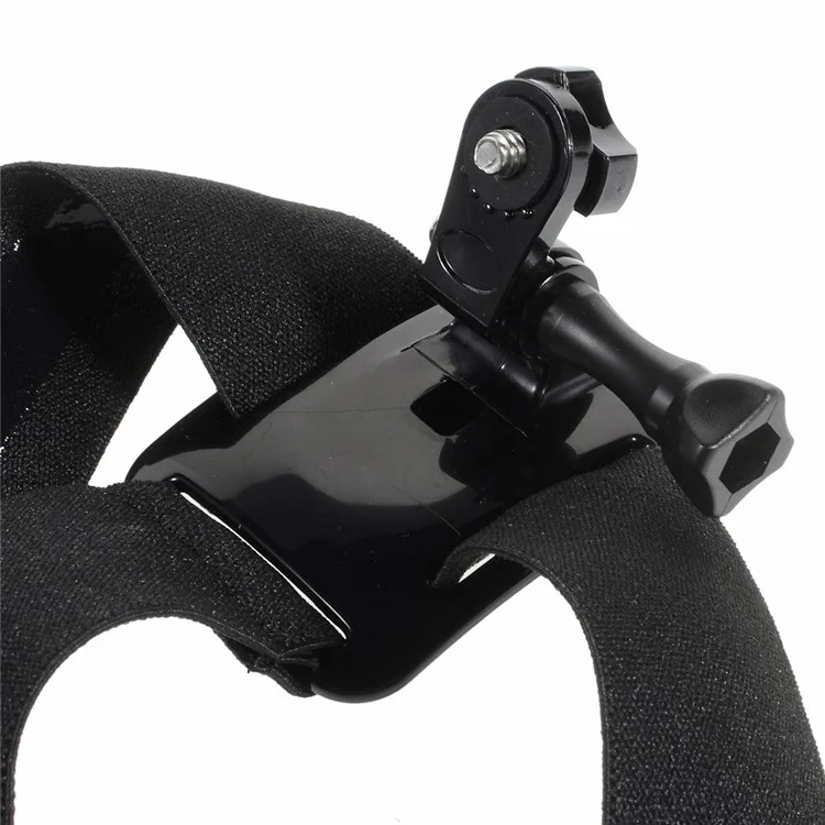 AT-Y02 Black Elastic Mount Head Strap with Glue Coated for GoPro SJ XiaoYi Cameras