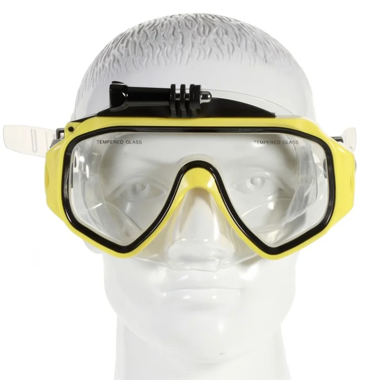 Diving Scuba Dive Mask with Removable Camera Mount for GoPro Hero 4/3+/3/2/1 SJ4000/SJ5000 - Yellow